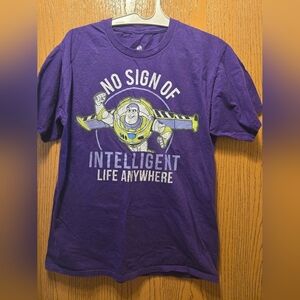 Disneys Buzz Lightyear No Sign Of Intelligent Life Anywhere Purple Mens Shirt Sm